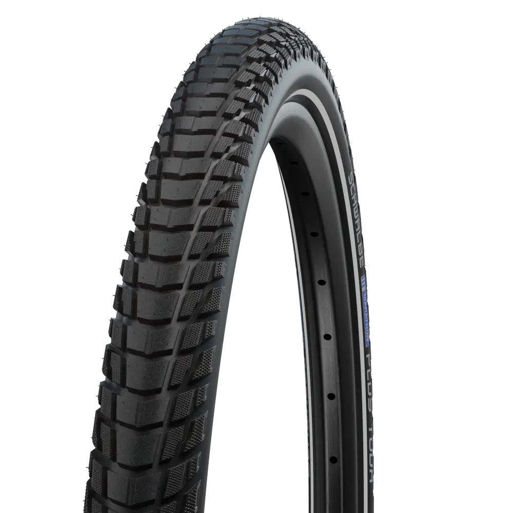 11100770 Покрышка Schwalbe, MARATHON PLUS, 700x38C (40-622), SmartGuard, 67TPI, 960гр, Black-Reflex 