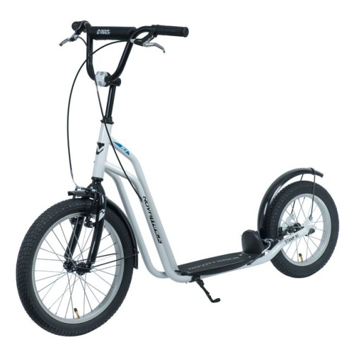18STAMPN1CL.WT20 Самокат внедорожный NOVATRACK City Line,ручные тормоза V-brake, белый 18STAMPN1CL.W