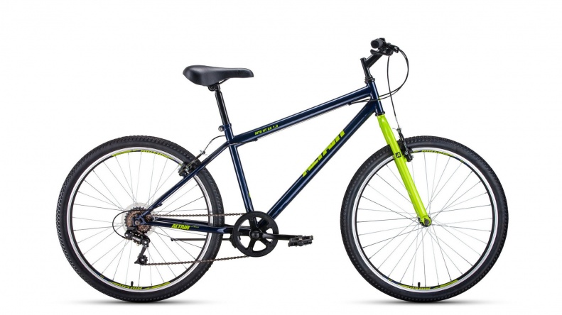 велосипед ALTAIR MTB HT 26 1.0 (26" 6ск рост 17'') темно-синий / зеленый /, RBKT0MN66004