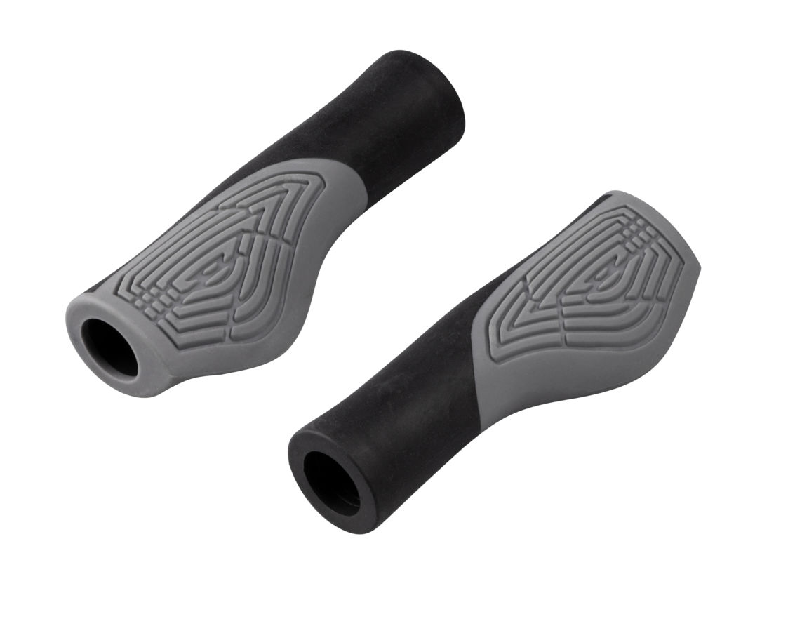 382164 Ручки руля Force ERBOW, 130мм, резиновые, эргономичной формы, черно-серые, GTIN: 8592627170485 /Китай/