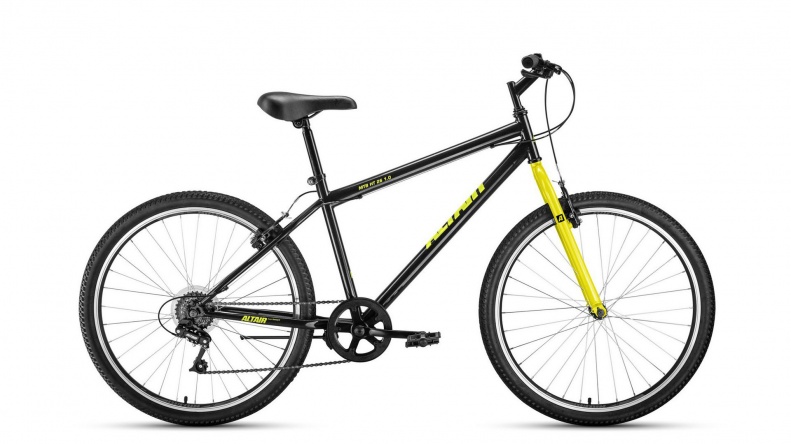 велосипед ALTAIR MTB HT 26 1.0 (26" 6ск рост 17'') черный / желтый /, RBKT0MN66003