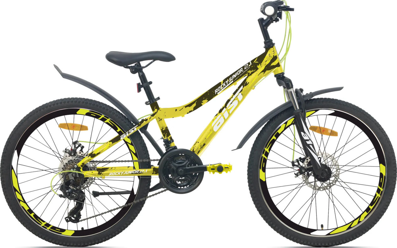 Велосипед AIST Rocky Junior 2.1 24  желтый 2026 4810310040926, Страна производства: Республика Беларусь