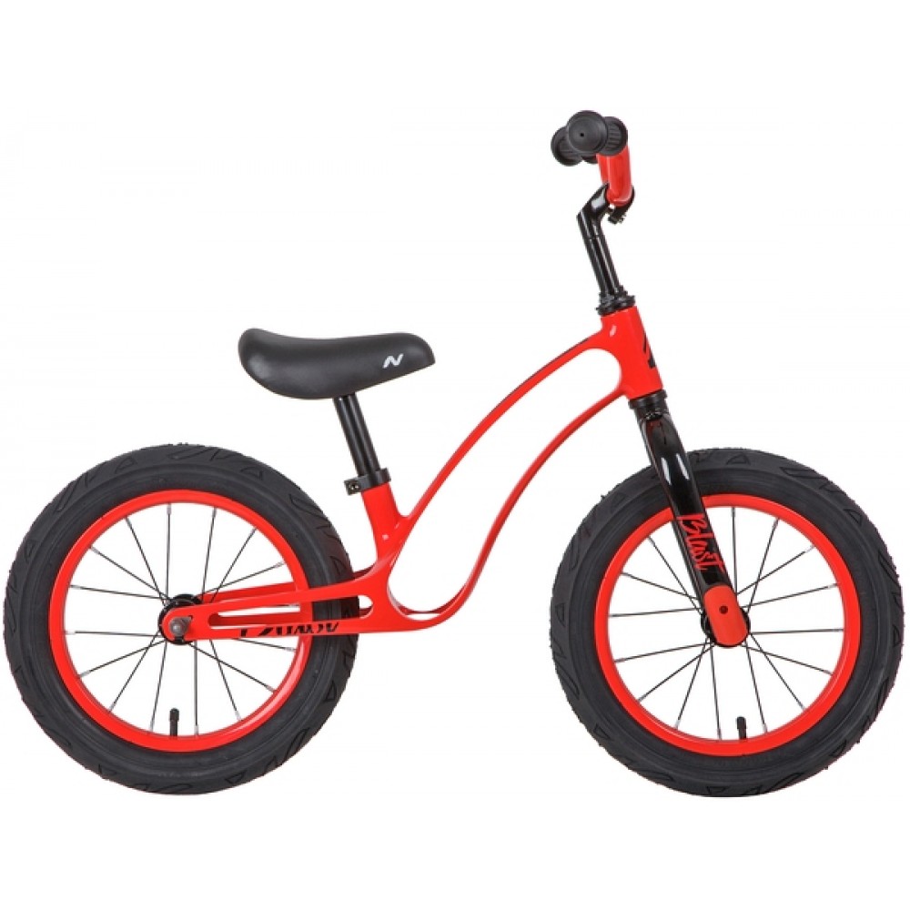 Беговел NOVATRACK 14" MBLAST красный, магний-алюминиевая рама, цветной стальной обод, камера, покрыш