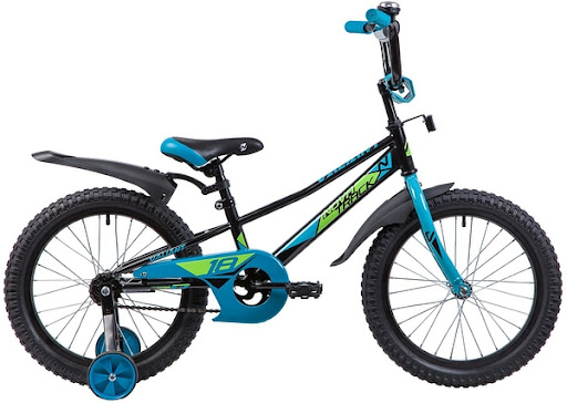 Велосипед NOVATRACK 18", VALIANT, черный, защита А-тип, тормоз нож, короткие крылья, нет багажника