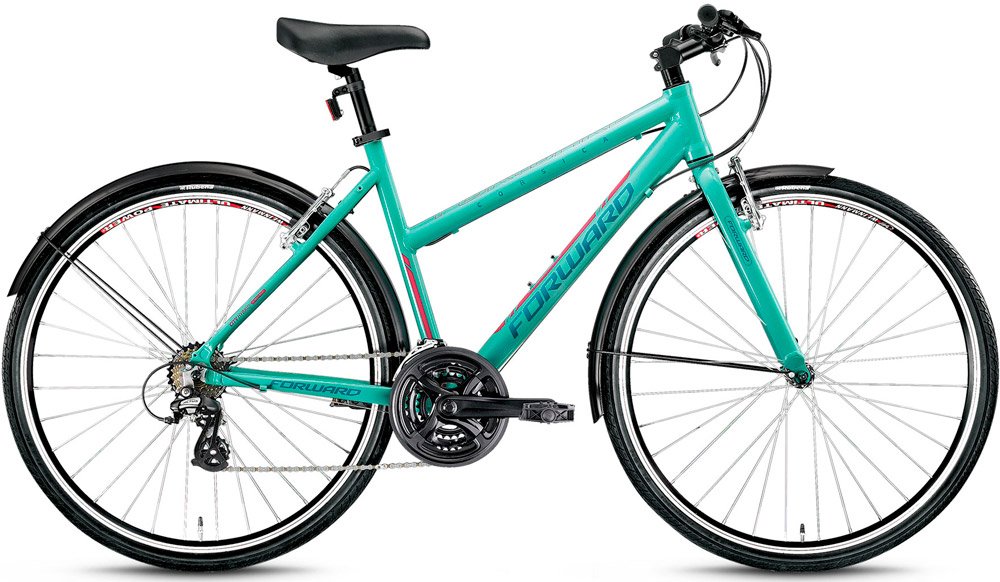 Велосипед FORWARD CORSICA 1.0 (700C 21 ск. рост 490 мм) 2015-2016зеленый, RBKW6Y68Q004