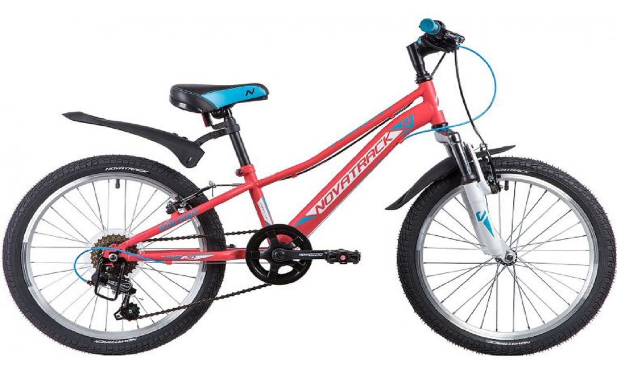 Велосипед NOVATRACK 20", VALIANT, коралловый, сталь, 6-скор, TY21/TS38/SG-6SI, V-brake