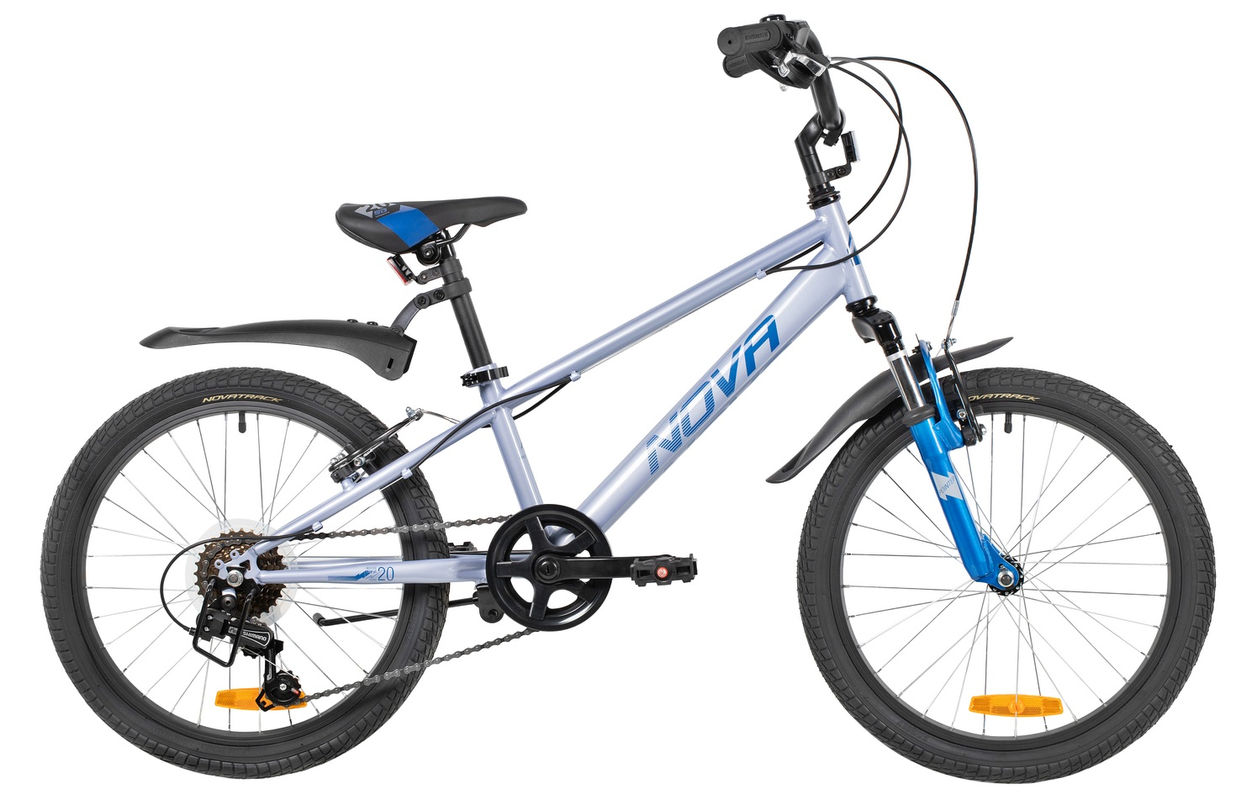 Велосипед NOVATRACK 20" POINTER серый,  стальная рама, 6 скор., Shimano TY21/Microshift TS38, V- brake 20SH6V.POINTER.GR6