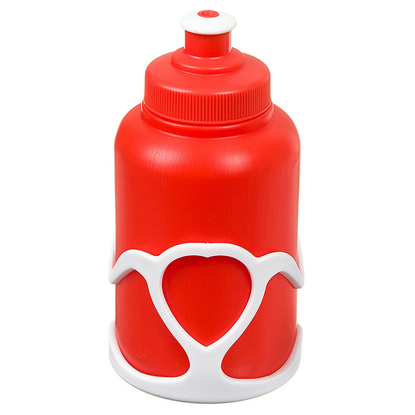 Х95404 Велофляга STG с флягодержателем детская (Белый флягодержатель, Оранжевая фляга).