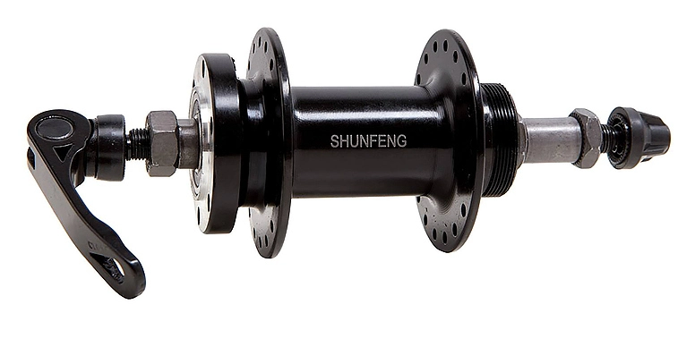 Втулка заднего колеса SF-A210RB: 3/8X14GX36HX135X175 7s гайки чёрный
