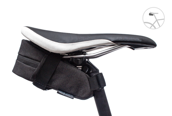 Сумка велосипедная подседельная "Акула" caanbag цвет:черный, артикул: CAAN-TR-40BL