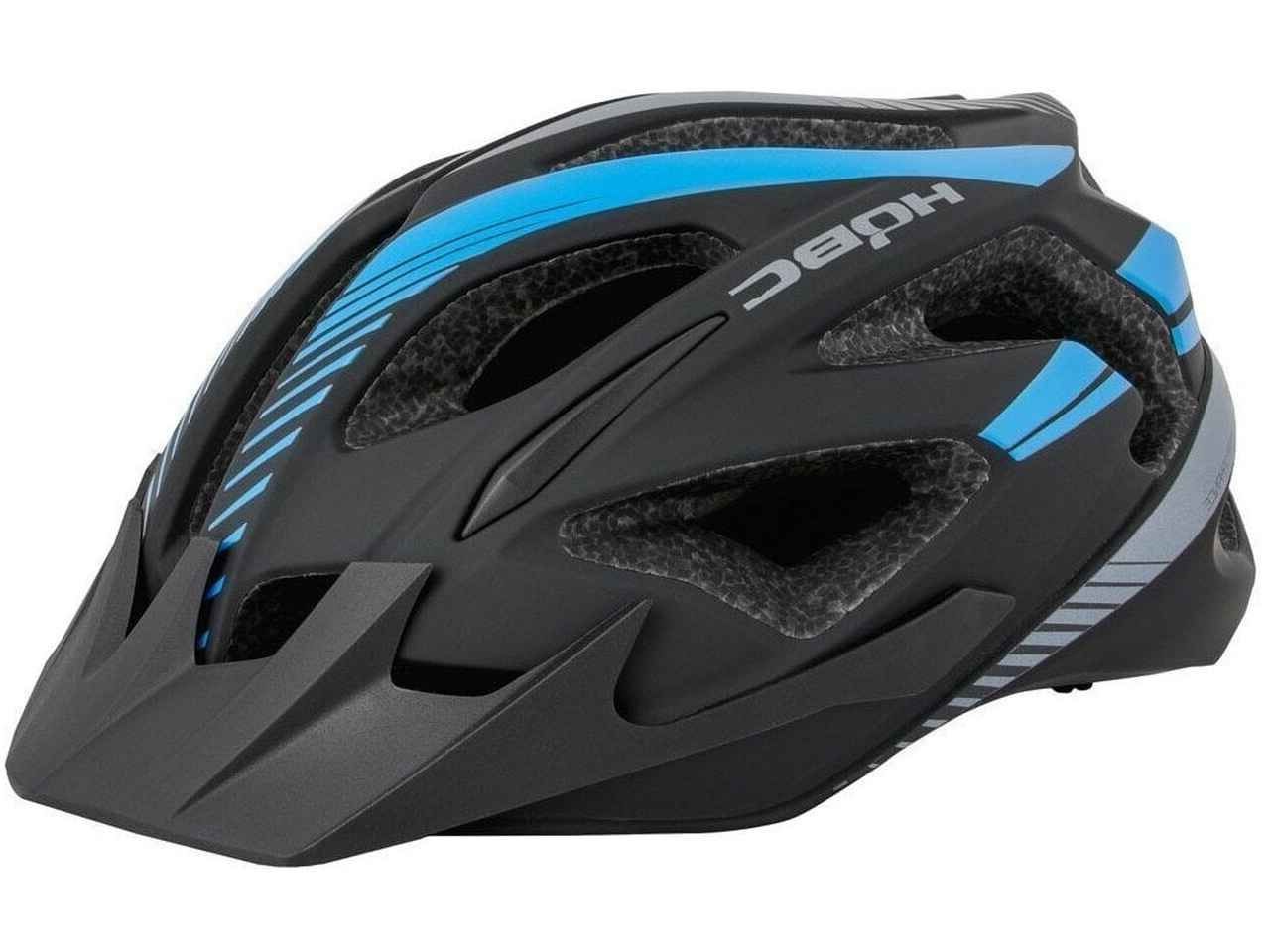 Q090328M Шлем HQBC, EPIQE, Black/Blue matte, р-р 53-58, GTIN: 8586014492878 /Китай/