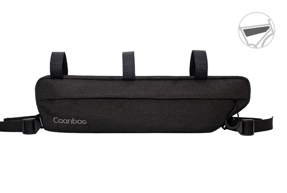Сумка велосипедная подрамная XL caanbag цвет:черный, артикул: CAAN-TR-36BL