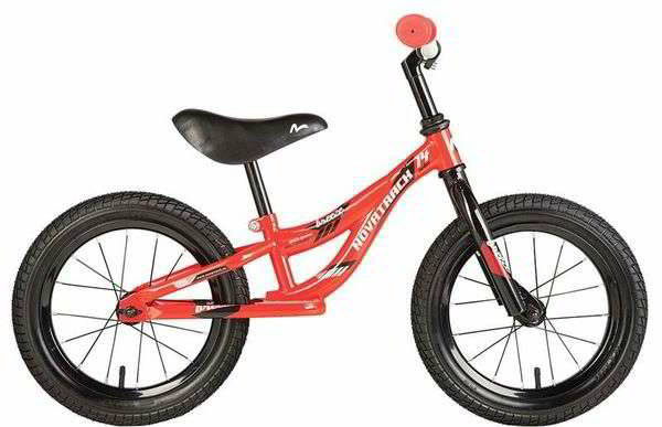 Беговел 12" Novatrack BREEZE красный, цветной спицованный обод, камера, покрышка #117876 12BREEZE.RD