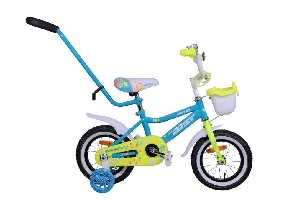 Велосипед Aist WIKI "12"  голубой укомплектован корзиной (2018)