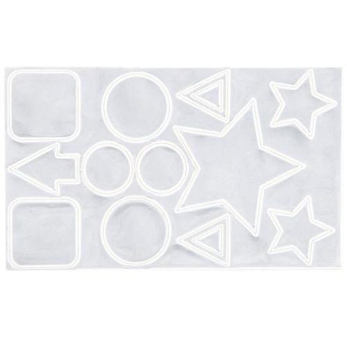 Светоотражатель STG RC-032, комплект 12-и наклеек "Фигуры".