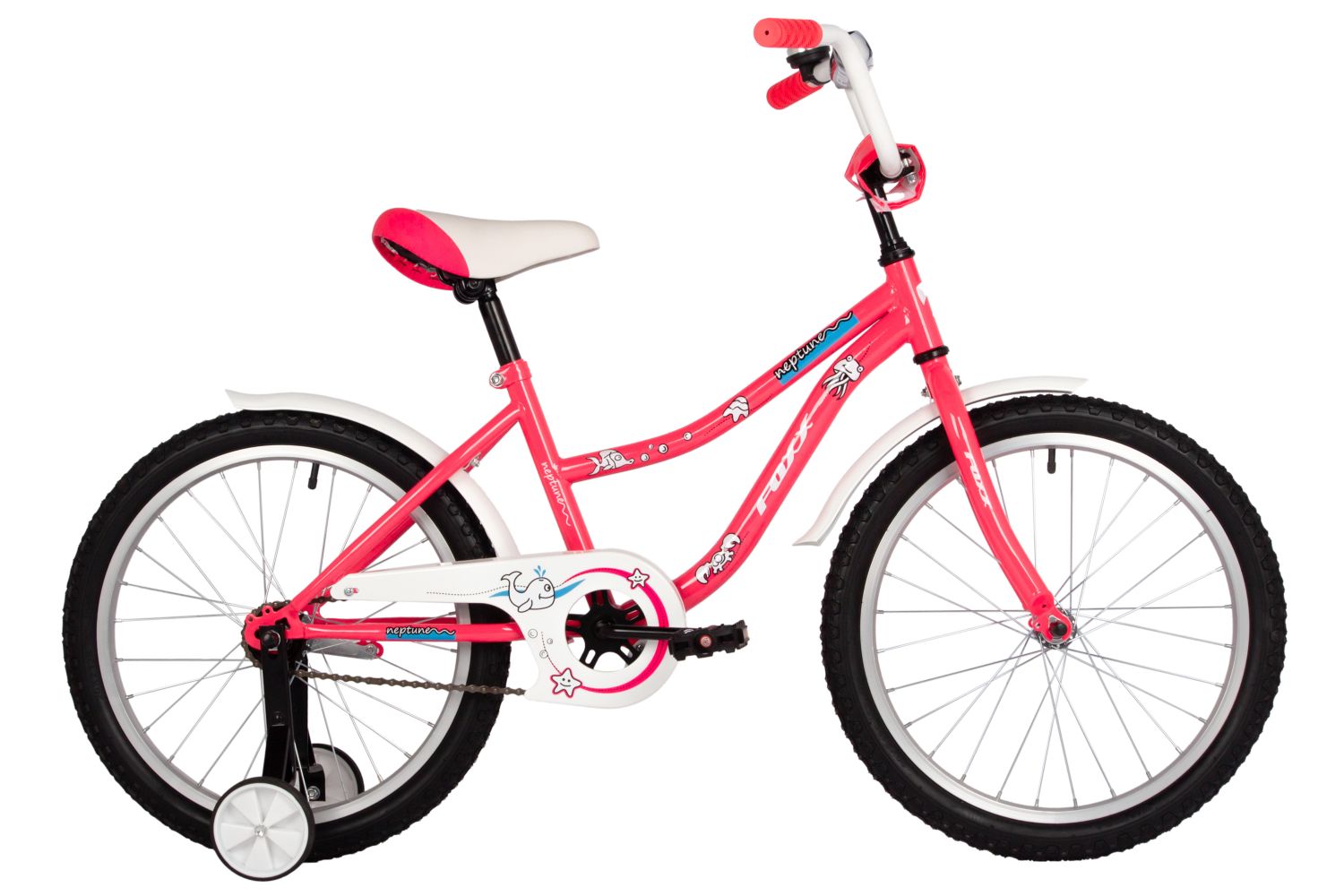 Велосипед FOXX 20", NEPTUNE розовый, защита цепи, короткие крылья, нет багажника 203NEPTUNE.PN5
