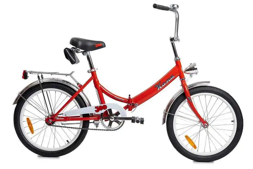 Велосипед KAMA 20 (20" 1 ск. рост. 14" скл.) 2023, красный/белый, RB3K013E8XRDXWH