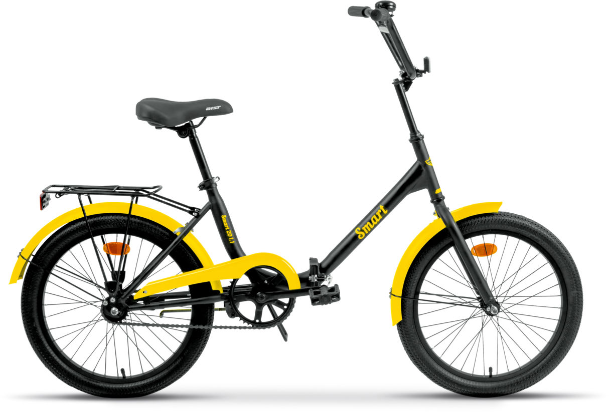 Велосипед AIST Smart 20 1.1 20  черно-желтый 2025 4810310034451, Страна производства: Республика Беларусь