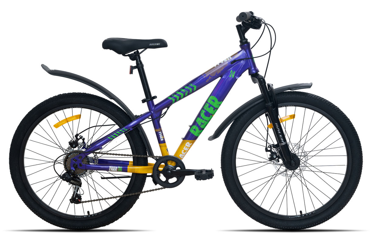 Велосипед Racer Tiger 24 фиолетово-оранжевый 2026 рост 12