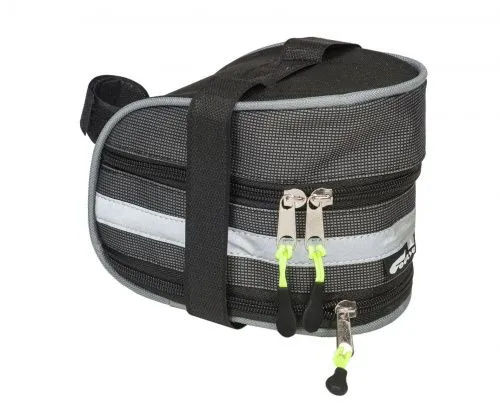 Велосумка Course МАСТЕР под седло большая дуэт, чёрный