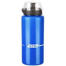 Х83107 Велофляга STG  DC-BT-54 600мл с защитной крышкой синяя/белая