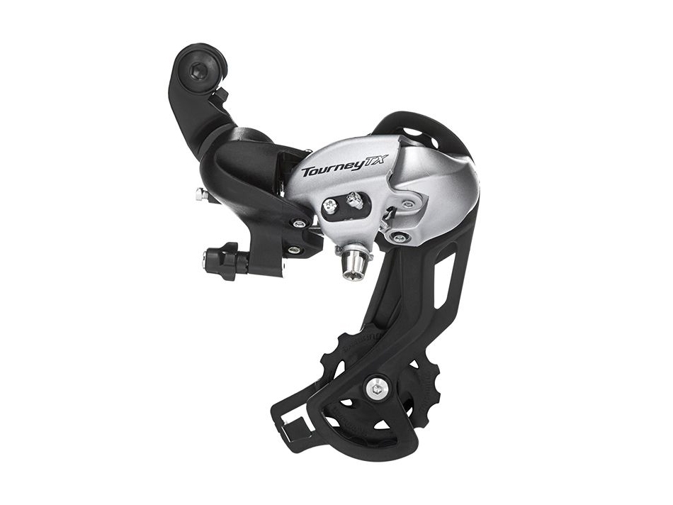 Перек-ль задний Shimano Tourney, TX800, 7/8ск., крепление на петух, цв. серебр.