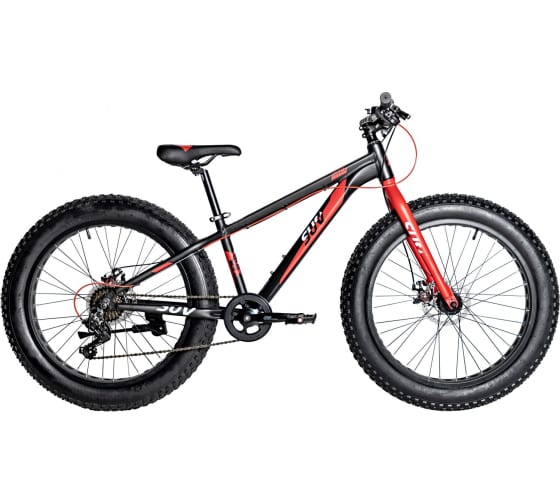 Велосипед NOVATRACK FATBIKE 24" SUV алюм.рама 13, графит.,(в комплекте с защитой цепи) 7-скор, TY200