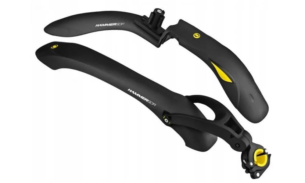 Комплект щитков грязезащитных SIMPLA HAMMER 3 SDE (чёрный/жёлтый)