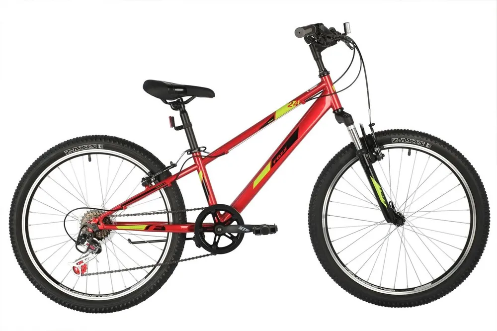 Велосипед FOXX 24" DIFFER, красный,(в комплекте с защитой цепи) сталь.рама 11", 6 скор., TZ/POWER/MI