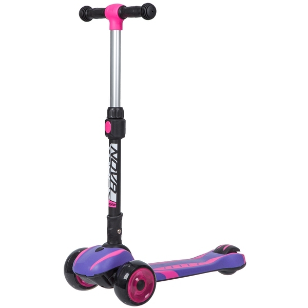 Самокат-кикборд Novatrack RainBow, подростковый, двухцветная платформа, складной, PU пер.120*50  зад