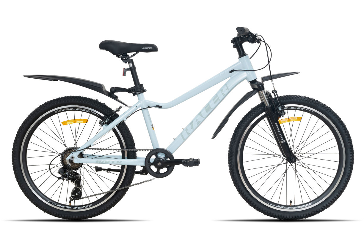 Велосипед Racer Vega 24 голубой, логотип серый 2026 рост 14