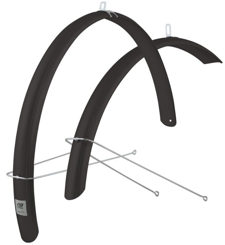 8990805 Брызговики Force, Aluflex ECO 28" 48мм, с подпорками, черные /Германия/