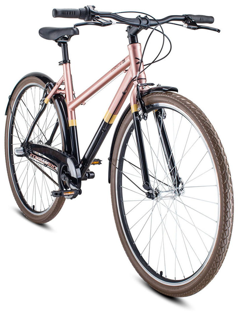 велосипед FORWARD CORSICA 28 (28" 3ск.) черный / коричневый /8712003000, RBKW0Y683003