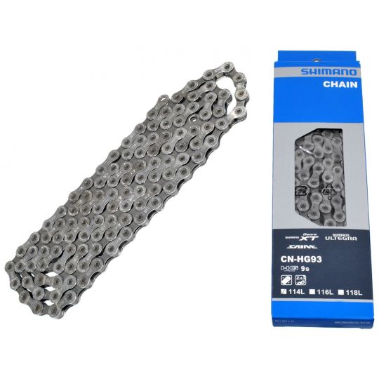 Цепь Shimano XT, CN-HG93, 9ск, 114 зв., амп.пин 1шт.