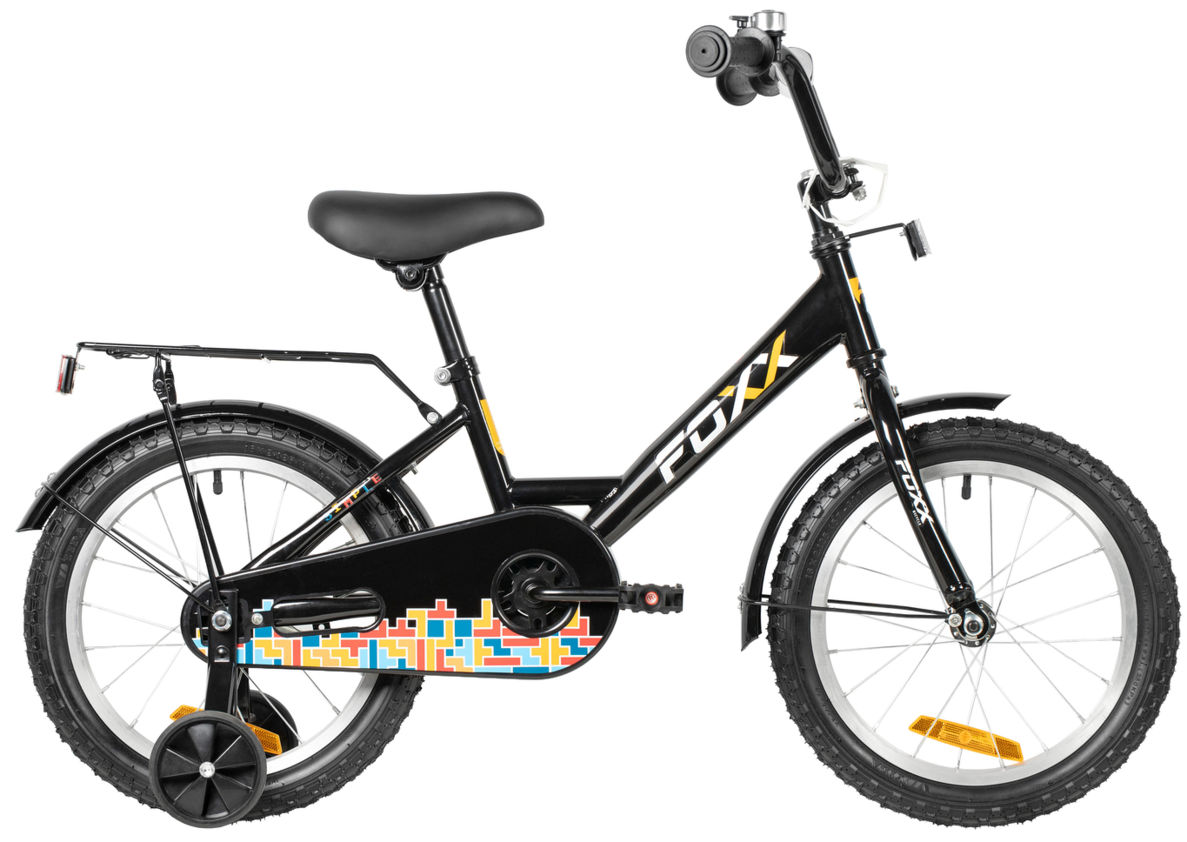 Велосипед FOXX 16" SIMPLE чёрный, сталь, тормоз нож, крылья, багажник, полная защ.цепи 163SIMPLE.BK6