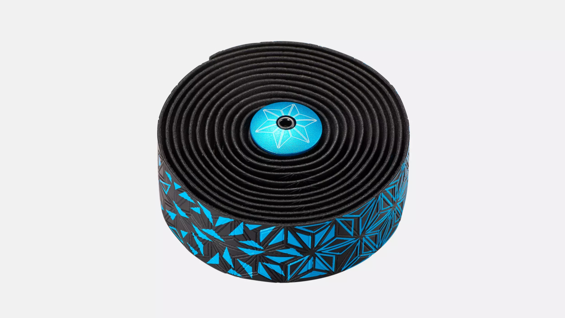 25522-3200Обмотка руля TM SpecializedSUPER STICKY KUSH TAPE STAR FADE NEON BLU/ANO BLU PLUGS