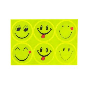 Х82814  Светоотражатель STG RC-088, комплект 6-и наклеек "Смайлов".