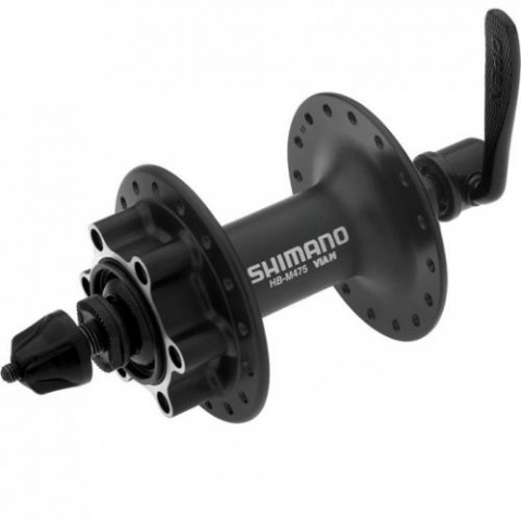 Втулка передн. Shimano M475, 32 отв, 6-болт, QR, черн.