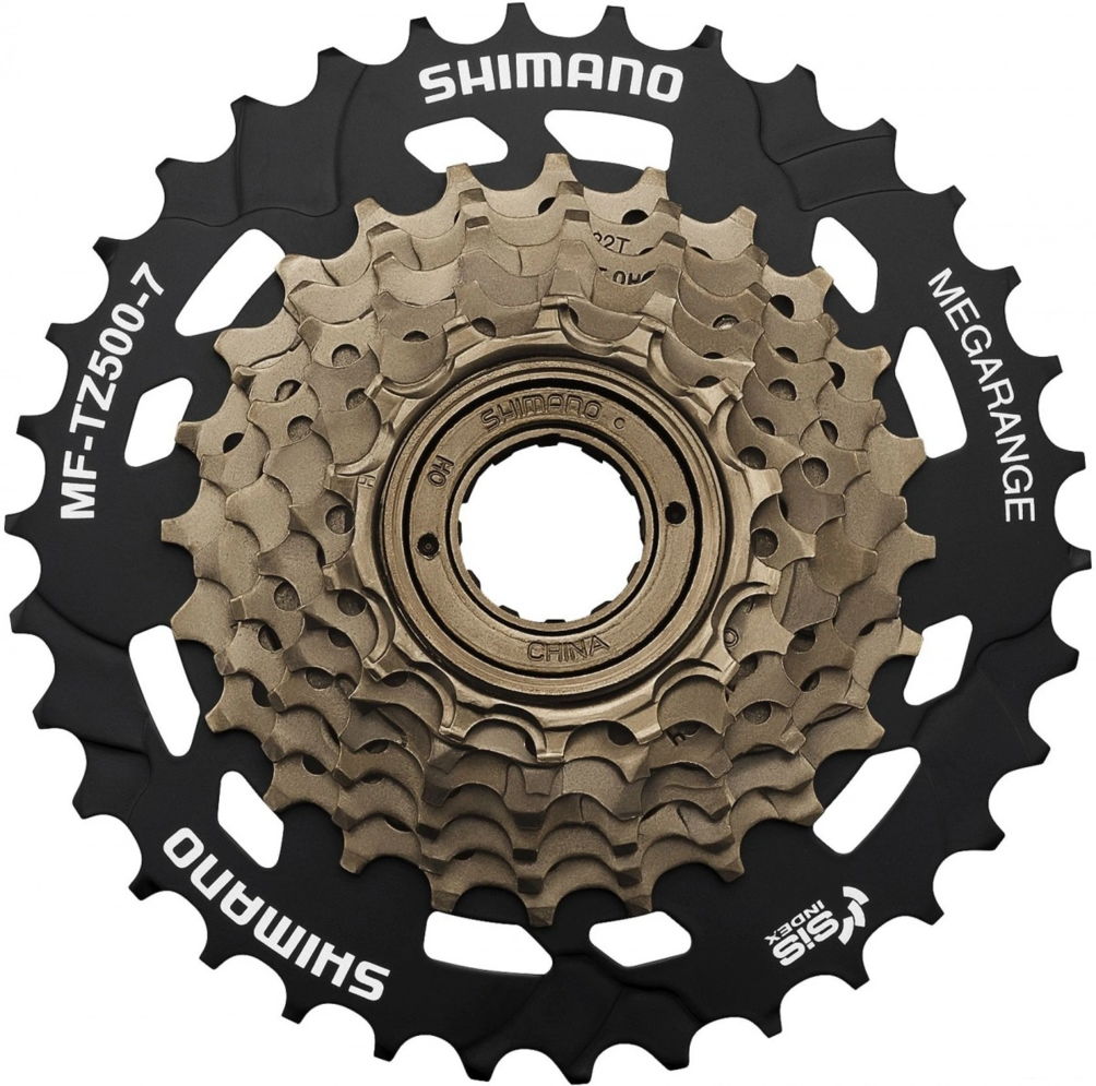 31012199 Трещотка Shimano, TZ500, 7ск, 14-34, защ чер, AMFTZ5007434