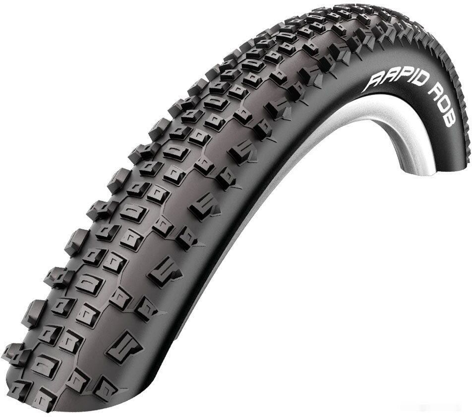 11101398 Велосипедная покрышка Schwalbe, RAPID ROB, 29x2.25 (57-622), K-Guard, 790гр, Black, GTIN: 4026495848671 /Вьетнам/