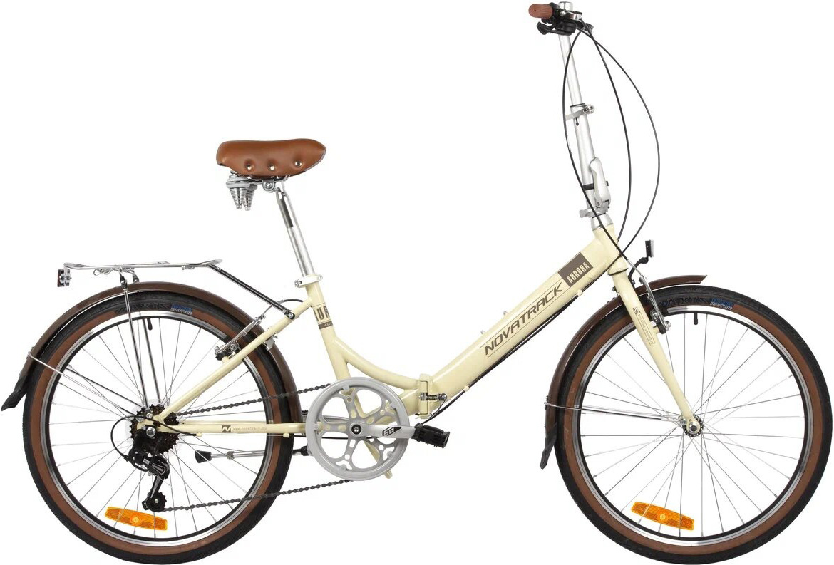 Велосипед NOVATRACK 20" складной, AURORA, бежевый, Shimano 6 speed, TY21/TS38/SG-6SI 20FAURORA6S.BG4