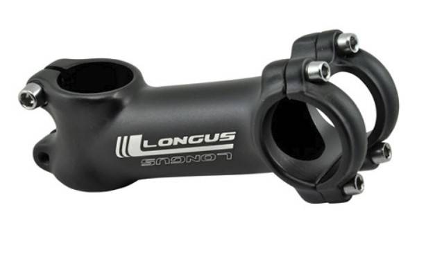 398619 Вынос LONGUS "RISED OS", A-H, Al, 1-1/8"/31,8/100mm, уклон 17° серебристый /Тайвань/