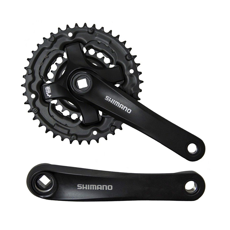 Система Shimano TY501, 175мм, для 2x7/8ск, Кв, 46/30, с защитой от цепи., с болтами креп,  цвет черн