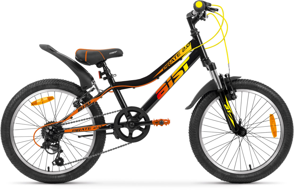 Велосипед AIST Pirate 2.0 20 черно-желтый 2026 4810310040810, Страна производства: Республика Беларусь