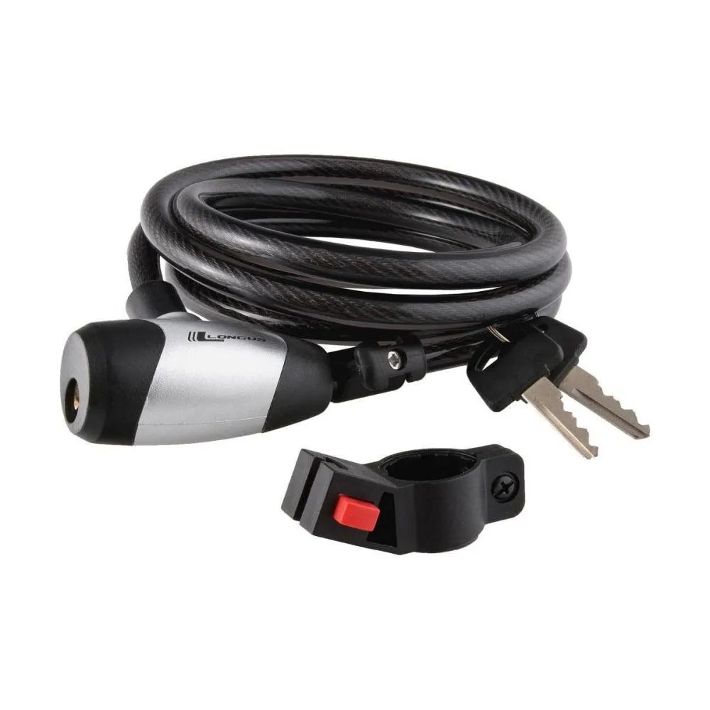 3550004 Замок LONGUS, 10/1800мм, с креплением, серебристый/дымчатый, GTIN: 4008153921803 /Китай/