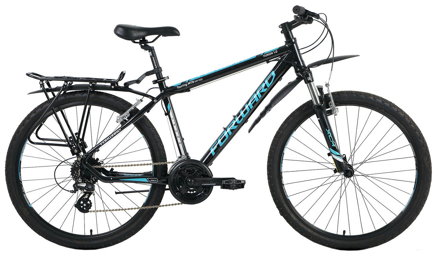 Велосипед FORWARD YUKON 1.0 (26" 24 ск. рост 17") 2015-2016черный, RBKW6M66R017