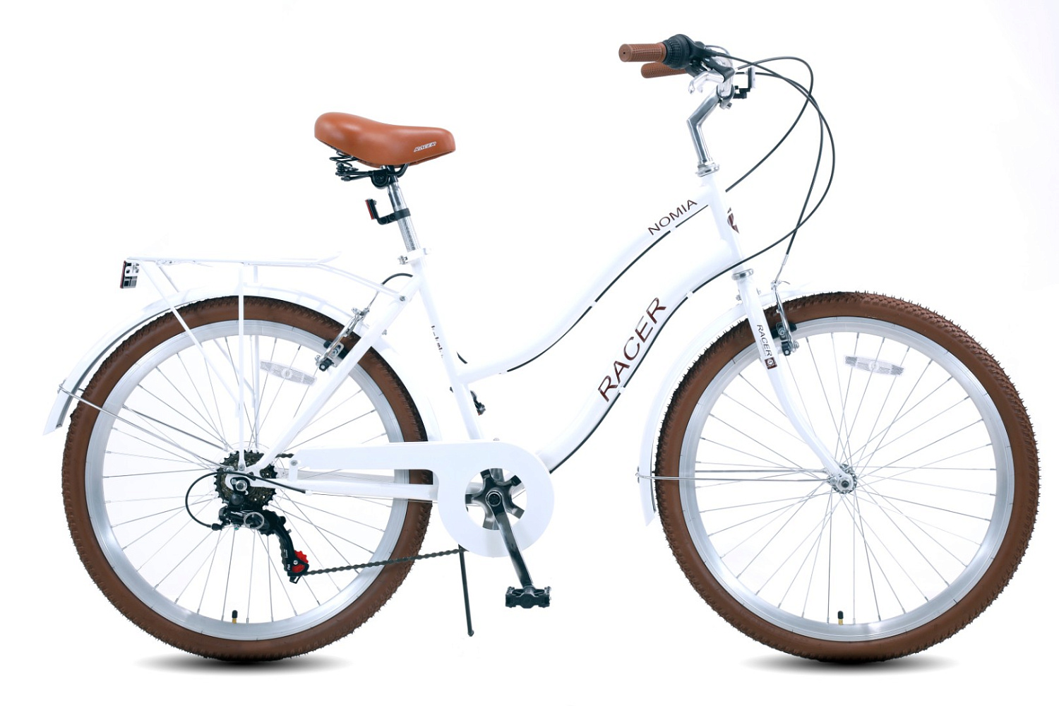 Велосипед Racer Nomia 26 белый 2021 рост 18