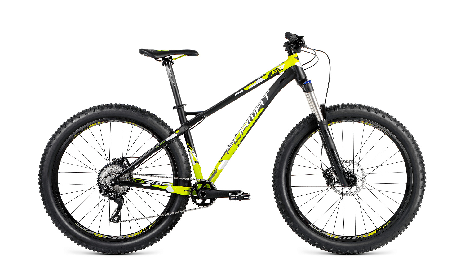 велосипед FORMAT 1312 Plus (27.5'' 10ск рост L) черный / желтый матовый /8712003000, RBKM8T67D002