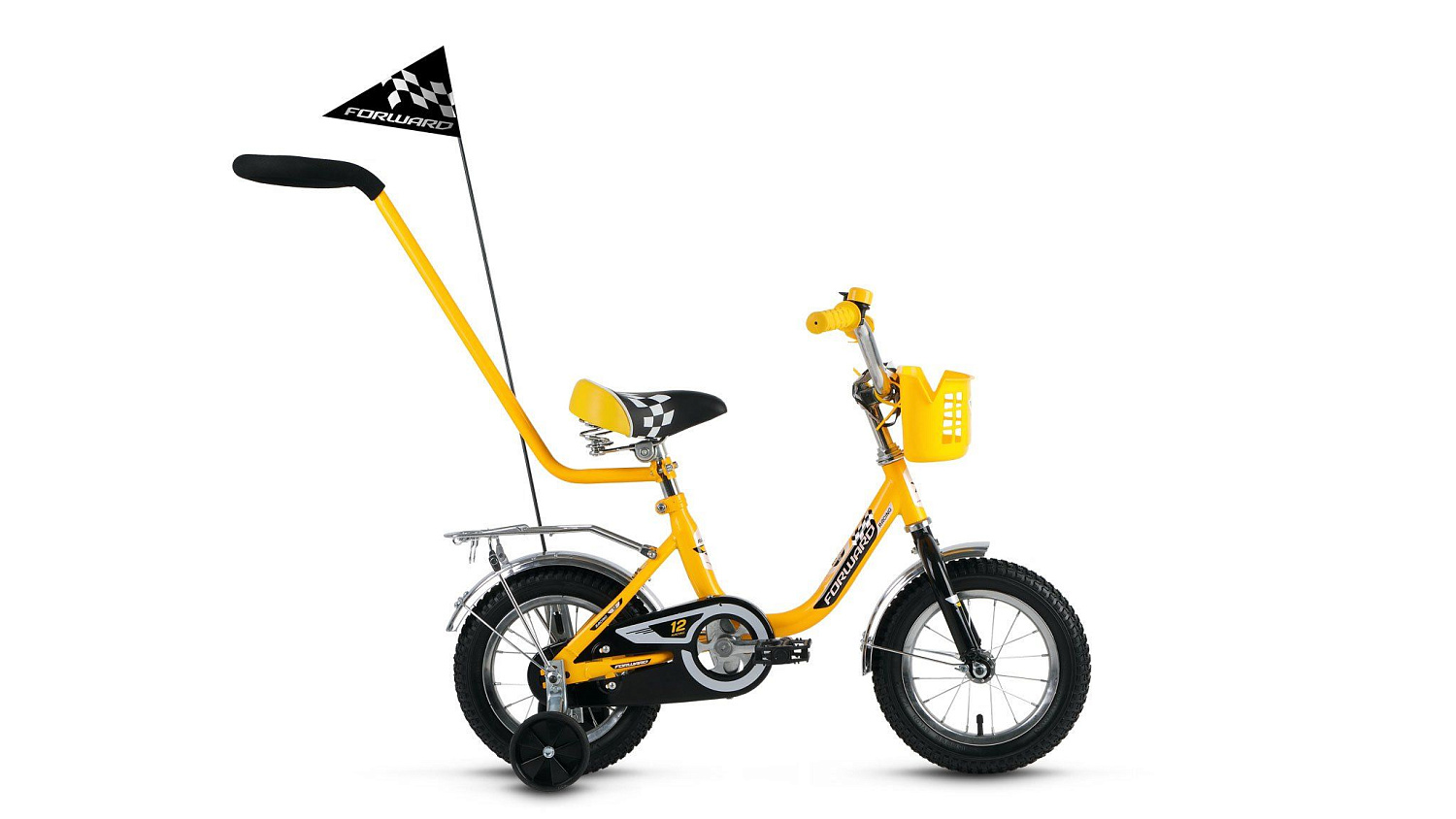 Велосипед FORWARD RACING 12 BOY (12" 1 ск.) 2016-2017желтый, RBKW7LNE1005