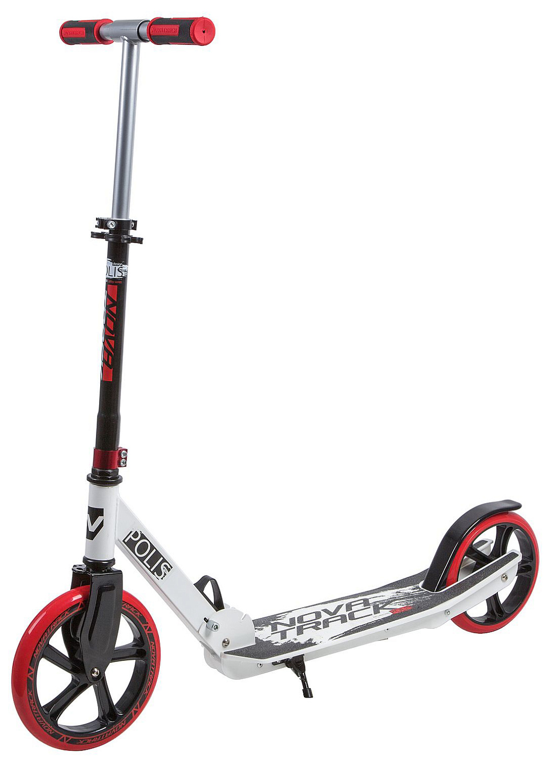 230P.POLIS.RD9 Самокат городской NOVATRACK POLIS сталь+пластик, складной, ватер стикер, колеса 230*2